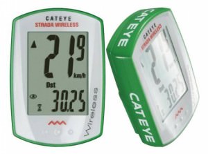 Fietscomputer-Cateye Strada groene trui